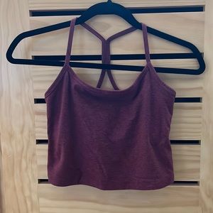 Beyond Yoga Slim Crop Racerback, size small, maroon